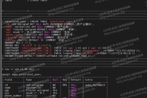 MySQL 数据库基础字段约束实践笔记