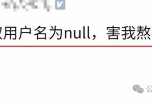 取用户名为null的数据库查询